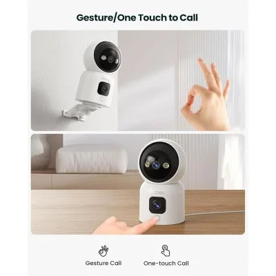Zosi Indoor Pt Camera With Dual Lens 2Mp+2Mp - White